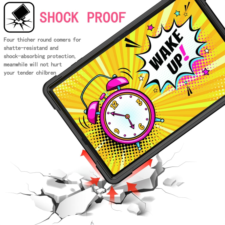 For Samsung Galaxy Tab S7+ / S8+ / S7 FE Silicone + PC Bracelet Holder Tablet Case(Black) by buy2fix