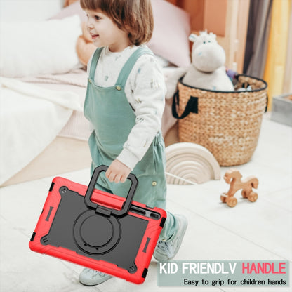 For Samsung Galaxy Tab S7+ / S8+ / S7 FE Silicone + PC Bracelet Holder Tablet Case(Red + Black) by buy2fix