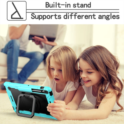 For Samsung Galaxy Tab S7+ / S8+ / S7 FE Silicone + PC Bracelet Holder Tablet Case(Mint Green + Black) by buy2fix