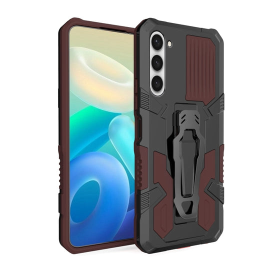 For Samsung Galaxy S23+ 5G Armor Warrior Shockproof PC + TPU Phone Case(Brown)