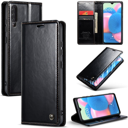 For Samsung Galaxy A30s／A50s／A50 CaseMe 003 Crazy Horse Texture Leather Phone Case(Black) - Galaxy Phone Cases by CaseMe | Online Shopping UK | buy2fix