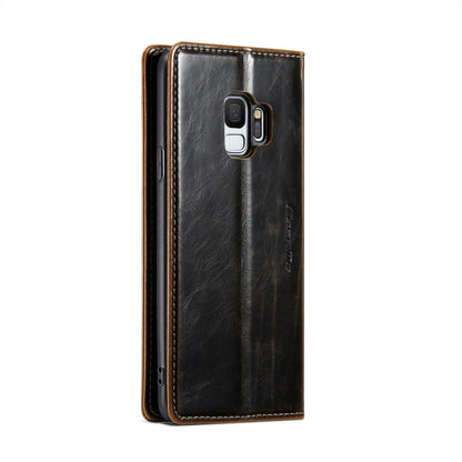 For Samsung Galaxy S9 CaseMe 003 Crazy Horse Texture Leather Phone Case(Coffee) - Galaxy Phone Cases by CaseMe | Online Shopping UK | buy2fix