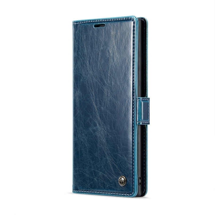 For Samsung Galaxy Note10+ CaseMe 003 Crazy Horse Texture Leather Phone Case(Blue) - Galaxy Phone Cases by CaseMe | Online Shopping UK | buy2fix