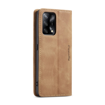 CaseMe 013 Multifunctional Horizontal Flip Leather Phone Case For OPPO F19/F19S/A74 4G/A95 4G/Reno6 Lite 4G Global(Brown) by CaseMe