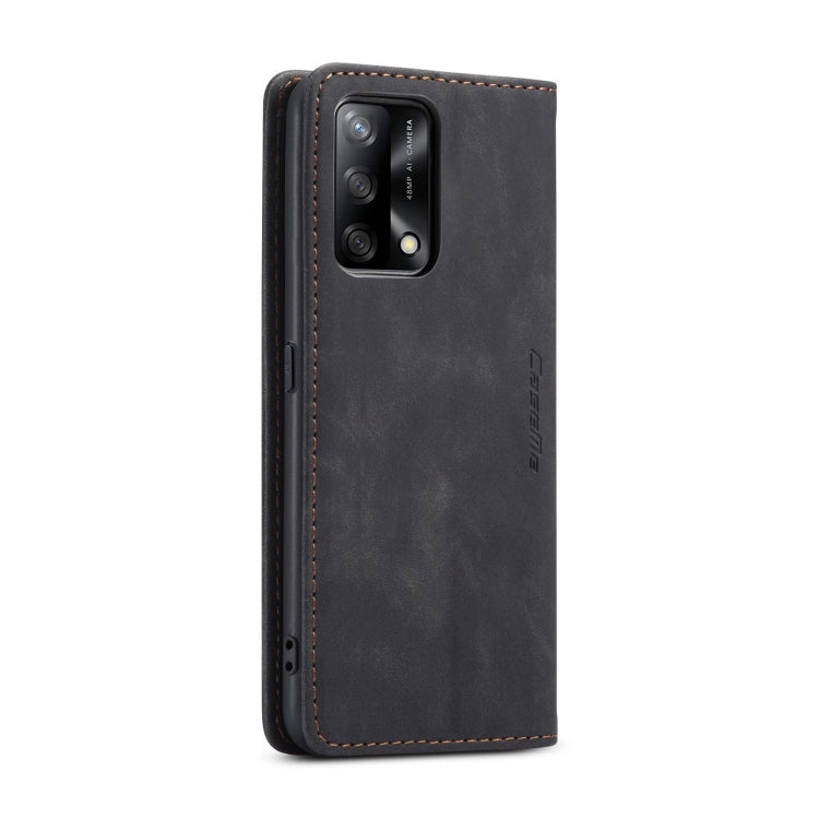 CaseMe 013 Multifunctional Horizontal Flip Leather Phone Case For OPPO F19/F19S/A74 4G/A95 4G/Reno6 Lite 4G Global(Black) by CaseMe