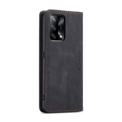 CaseMe 013 Multifunctional Horizontal Flip Leather Phone Case For OPPO F19/F19S/A74 4G/A95 4G/Reno6 Lite 4G Global(Black) by CaseMe
