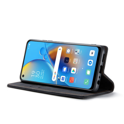 CaseMe 013 Multifunctional Horizontal Flip Leather Phone Case For OPPO F19/F19S/A74 4G/A95 4G/Reno6 Lite 4G Global(Black) by CaseMe