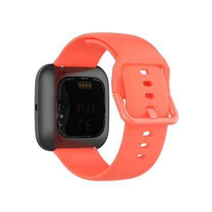 23mm Color Buckle Silicone Wrist Strap Watch Band for Fitbit Versa 2 / Versa / Versa Lite / Blaze, Size: S(Watermelon Red) - Watch Bands by buy2fix | Online Shopping UK | buy2fix