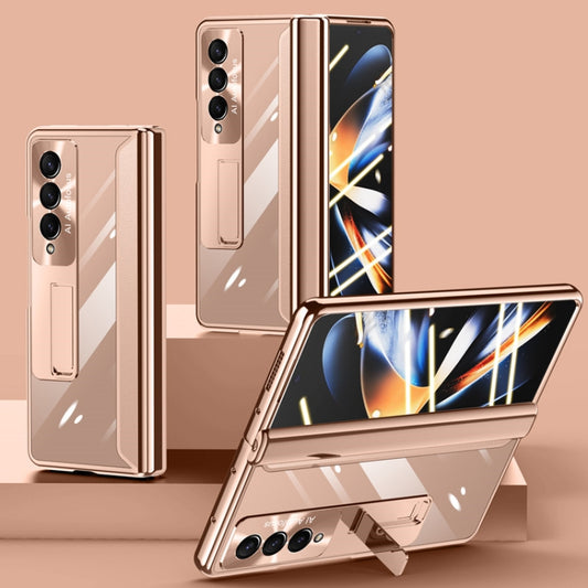 For Samsung Galaxy Z Fold4 Full Body Electroplating Hinge Phone Case(Gold) - Galaxy Z Fold4 5G Cases by buy2fix | Online Shopping UK | buy2fix