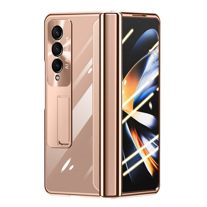 For Samsung Galaxy Z Fold4 Full Body Electroplating Hinge Phone Case(Gold) - Galaxy Z Fold4 5G Cases by buy2fix | Online Shopping UK | buy2fix