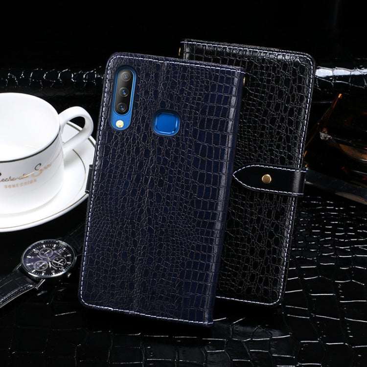 For Infinix S4 idewei Crocodile Texture Horizontal Flip Leather Case with Holder & Card Slots & Wallet(Dark Blue) - Infinix Cases by idewei | Online Shopping UK | buy2fix