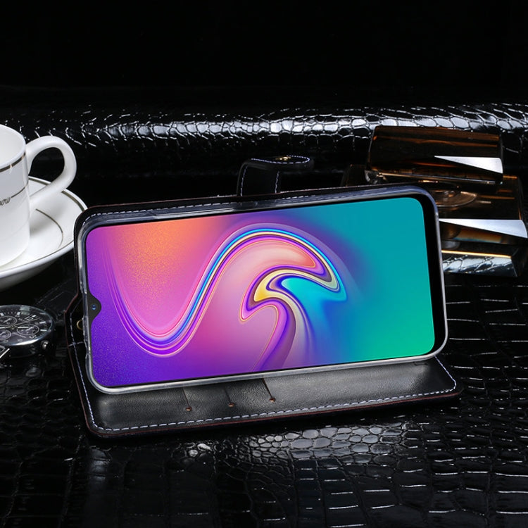 For Infinix S4 idewei Crocodile Texture Horizontal Flip Leather Case with Holder & Card Slots & Wallet(Dark Blue) - Infinix Cases by idewei | Online Shopping UK | buy2fix