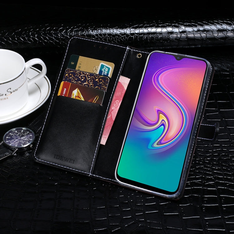 For Infinix S4 idewei Crocodile Texture Horizontal Flip Leather Case with Holder & Card Slots & Wallet(Dark Blue) - Infinix Cases by idewei | Online Shopping UK | buy2fix