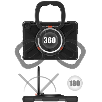 For Amazon Fire HD 8 2022 Silicone + PC Protective Tablet Case with Holder & Shoulder Strap(Black) - Amazon by buy2fix | Online Shopping UK | buy2fix