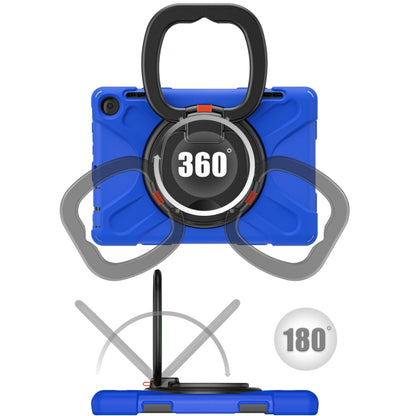 For Amazon Fire HD 8 2022 Silicone + PC Protective Tablet Case with Holder & Shoulder Strap(Blue) - Amazon by buy2fix | Online Shopping UK | buy2fix