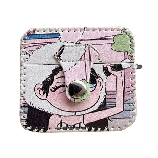 For AirPods Pro Wearing Hat Girl Pattern PU Leather Wireless Earphone Case by buy2fix