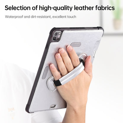 For iPad Air 11 2024 / Air 4 / Air 5 360 Degree Rotation Handheld Leather Back Tablet Case with Pencil Slot(Black) - iPad Air (2022) / (2020) 10.9 Cases by buy2fix | Online Shopping UK | buy2fix