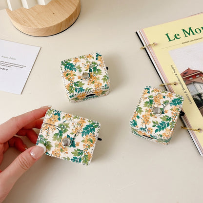 For AirPods Pro PU Leather Wireless Earphone Case(Yellow Flower) by buy2fix