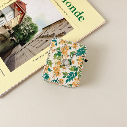 For AirPods Pro PU Leather Wireless Earphone Case(Yellow Flower) by buy2fix