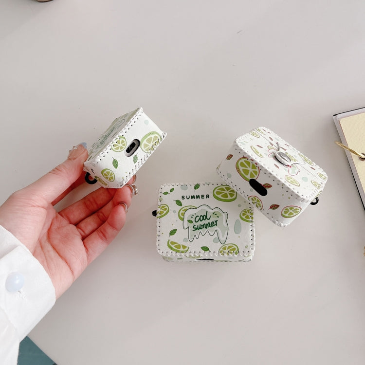 For AirPods Pro PU Leather Wireless Earphone Case(Lemon) by buy2fix