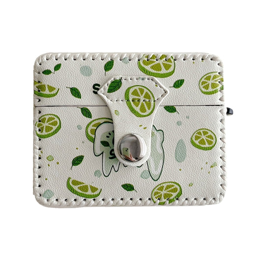 For AirPods 3 PU Leather Wireless Earphone Case(Lemon) by buy2fix