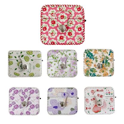 For AirPods 3 PU Leather Wireless Earphone Case(Purple White Flowers) by buy2fix