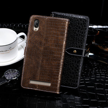 For Doogee X90 idewei Crocodile Texture Horizontal Flip Leather Case with Holder & Card Slots & Wallet(Black) - More Brand by idewei | Online Shopping UK | buy2fix