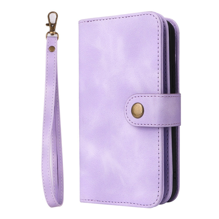 For iPhone 6s / 6 Multifunctional Card Slot Zipper Wallet Leather Phone Case(Purple) - More iPhone Cases by buy2fix | Online Shopping UK | buy2fix