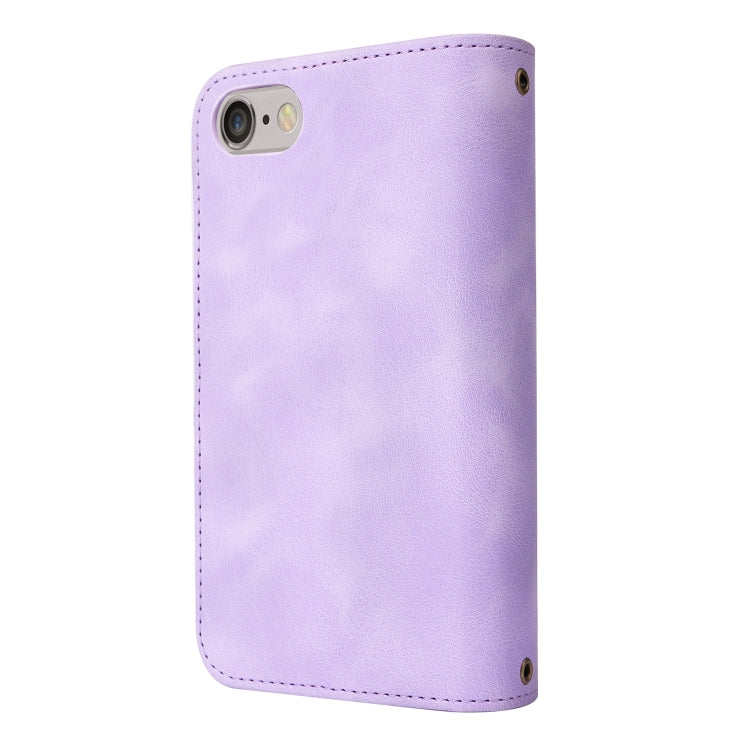 For iPhone 6s / 6 Multifunctional Card Slot Zipper Wallet Leather Phone Case(Purple) - More iPhone Cases by buy2fix | Online Shopping UK | buy2fix