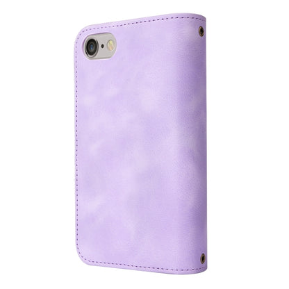 For iPhone 6s / 6 Multifunctional Card Slot Zipper Wallet Leather Phone Case(Purple) - More iPhone Cases by buy2fix | Online Shopping UK | buy2fix