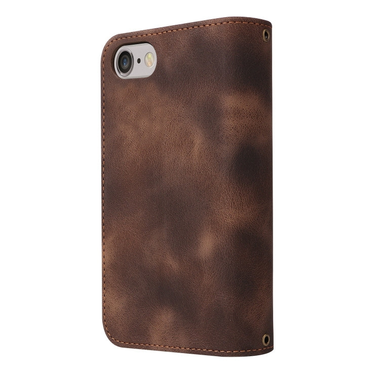 For iPhone 6s / 6 Multifunctional Card Slot Zipper Wallet Leather Phone Case(Brown) - More iPhone Cases by buy2fix | Online Shopping UK | buy2fix