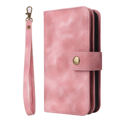 For iPhone 6s Plus / 6 Plus Multifunctional Card Slot Zipper Wallet Leather Phone Case(Rose Gold) - More iPhone Cases by buy2fix | Online Shopping UK | buy2fix