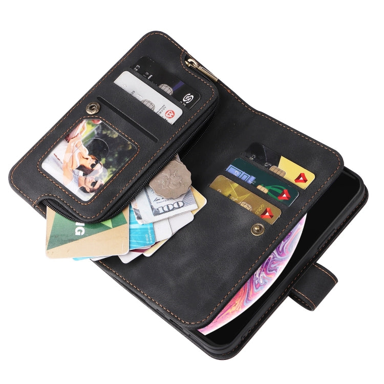 For iPhone XR Multifunctional Card Slot Zipper Wallet Leather Phone Case(Black) - More iPhone Cases by buy2fix | Online Shopping UK | buy2fix