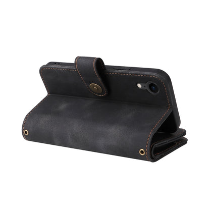 For iPhone XR Multifunctional Card Slot Zipper Wallet Leather Phone Case(Black) - More iPhone Cases by buy2fix | Online Shopping UK | buy2fix