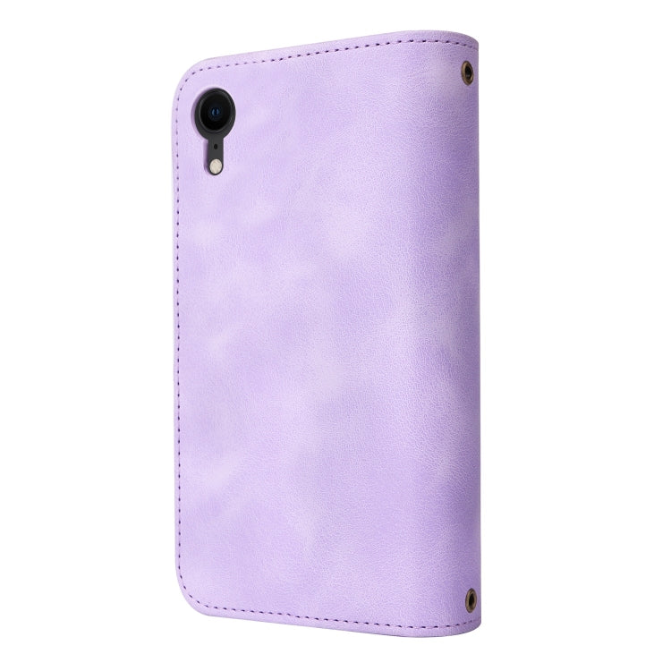 For iPhone XR Multifunctional Card Slot Zipper Wallet Leather Phone Case(Purple) - More iPhone Cases by buy2fix | Online Shopping UK | buy2fix