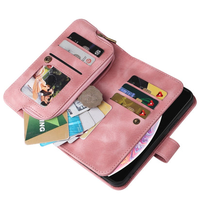 For iPhone XR Multifunctional Card Slot Zipper Wallet Leather Phone Case(Rose Gold) - More iPhone Cases by buy2fix | Online Shopping UK | buy2fix