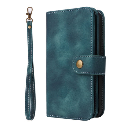 For iPhone XR Multifunctional Card Slot Zipper Wallet Leather Phone Case(Blue) - More iPhone Cases by buy2fix | Online Shopping UK | buy2fix