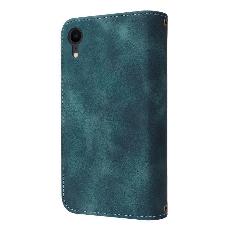 For iPhone XR Multifunctional Card Slot Zipper Wallet Leather Phone Case(Blue) - More iPhone Cases by buy2fix | Online Shopping UK | buy2fix