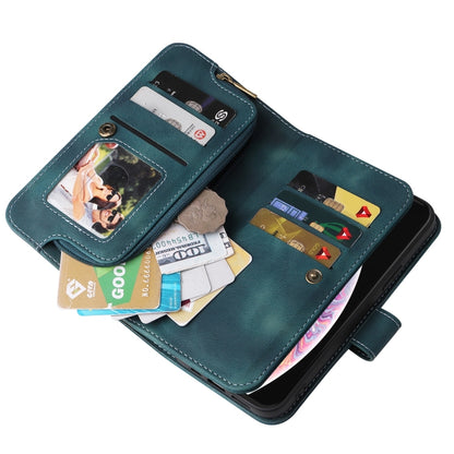 For iPhone XR Multifunctional Card Slot Zipper Wallet Leather Phone Case(Blue) - More iPhone Cases by buy2fix | Online Shopping UK | buy2fix