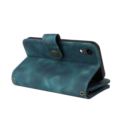 For iPhone XR Multifunctional Card Slot Zipper Wallet Leather Phone Case(Blue) - More iPhone Cases by buy2fix | Online Shopping UK | buy2fix