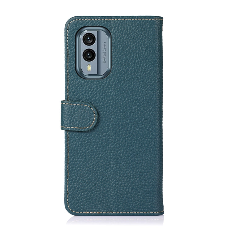 For Nokia X30 5G KHAZNEH Litchi Genuine Leather Phone Case(Green) - Nokia Cases by buy2fix | Online Shopping UK | buy2fix