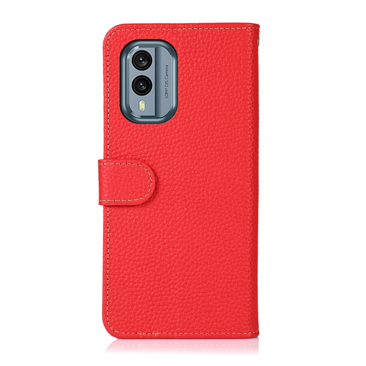 For Nokia X30 5G KHAZNEH Litchi Genuine Leather Phone Case(Red) - Nokia Cases by buy2fix | Online Shopping UK | buy2fix