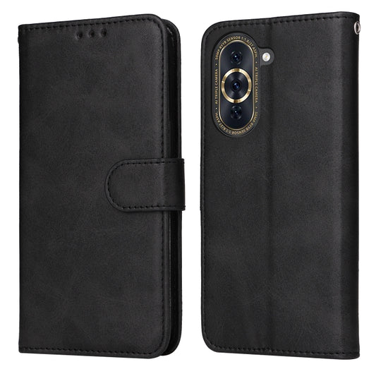 For Huawei nova 10 Classic Calf Texture Flip Leather Phone Case(Black)