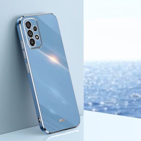 For Samsung Galaxy A33 5G XINLI Straight Edge 6D Electroplate TPU Phone Case(Celestial Blue)