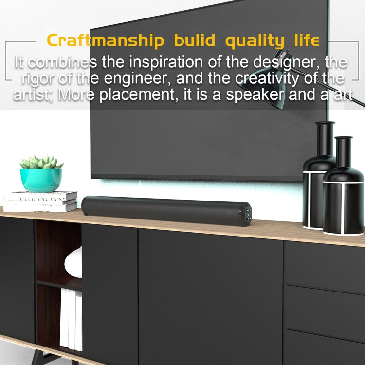 BS-10 Bluetooth 5.0 Speaker TV Soundbar with Remote Control(Black) - Desktop Speaker by buy2fix | Online Shopping UK | buy2fix