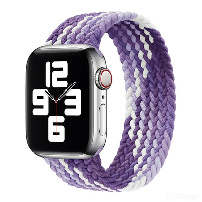 Nylon Single-turn Braided Watch Band For Apple Watch Ultra 49mm&Watch Ultra 2 49mm / Series 9&8&7 45mm / SE 3&SE 2&6&SE&5&4 44mm / 3&2&1 42mm, Length:135mm(Grape Purple) by buy2fix