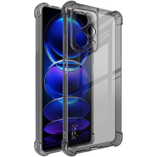 For Xiaomi Redmi Note 12 Pro 5G China/Indian imak Shockproof Airbag TPU Phone Case(Transparent Black) - Xiaomi Cases by imak | Online Shopping UK | buy2fix