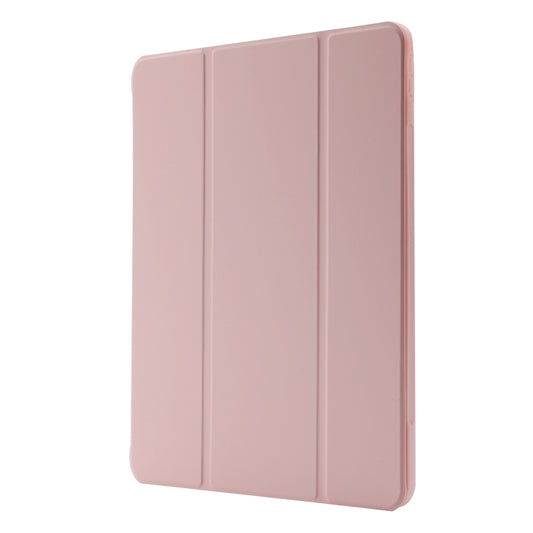 Skin Feel Pen Holder Tri-fold Tablet Leather Case For iPad Air 13 2025 / 2024 / iPad Pro 12.9 2022 / 2021 / 2020 / 2018(Pink) by buy2fix
