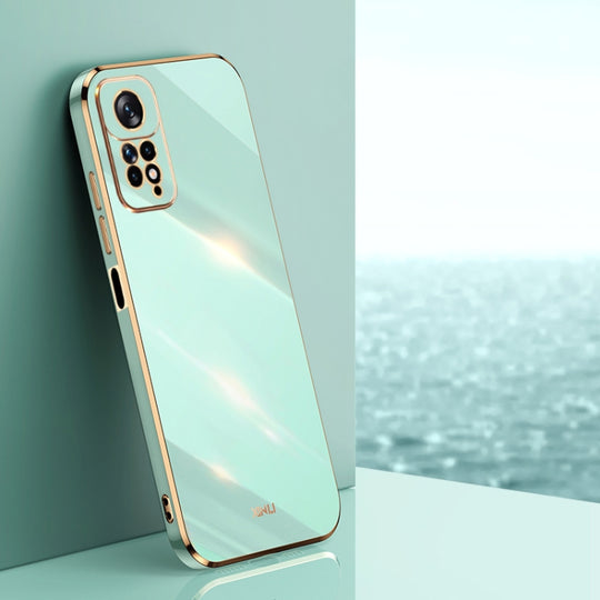 For Xiaomi Redmi Note 11 Pro 4G/5G Foreign XINLI Straight Edge 6D Electroplate TPU Phone Case(Mint Green)