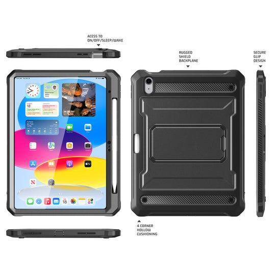 For iPad Air 4 2020/Air 5 2022 10.9 Explorer Tablet Protective Case with Pen Slot(Black) - More iPad Cases by buy2fix | Online Shopping UK | buy2fix